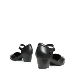 Ascenelle Comfortable Strap Low Block Heel Pumps