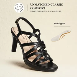 Ascenelle Comfort Platform Stiletto Heel Dress Sandals