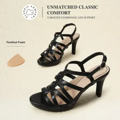 Ascenelle Comfort Platform Stiletto Heel Dress Sandals