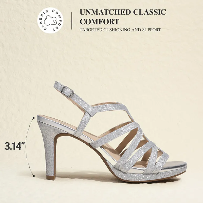 Ascenelle Comfort Platform Stiletto Heel Dress Sandals