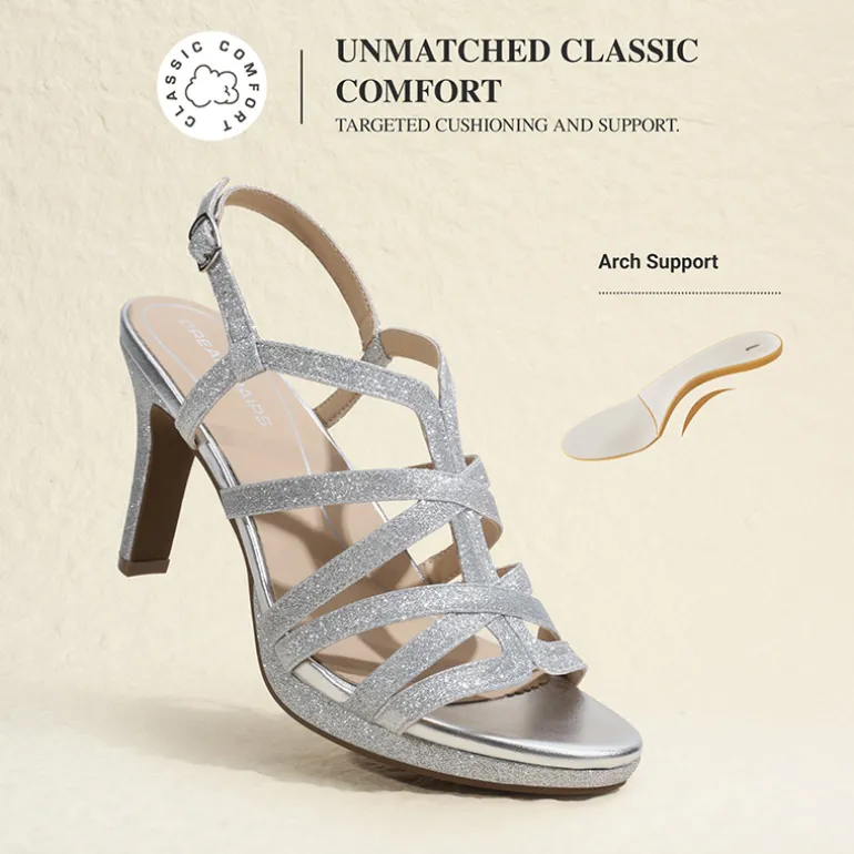 Ascenelle Comfort Platform Stiletto Heel Dress Sandals