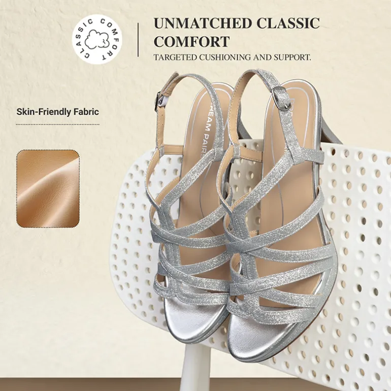 Ascenelle Comfort Platform Stiletto Heel Dress Sandals