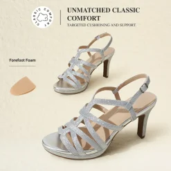 Ascenelle Comfort Platform Stiletto Heel Dress Sandals