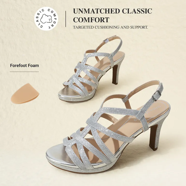 Ascenelle Comfort Platform Stiletto Heel Dress Sandals