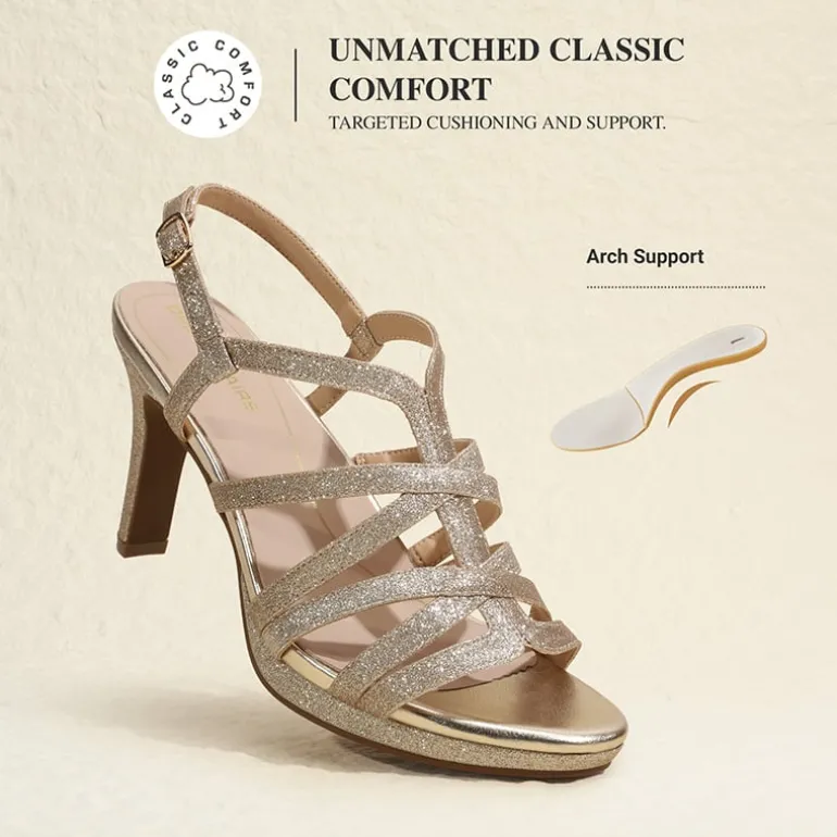 Ascenelle Comfort Platform Stiletto Heel Dress Sandals