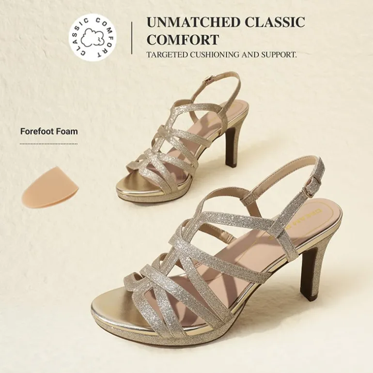 Ascenelle Comfort Platform Stiletto Heel Dress Sandals