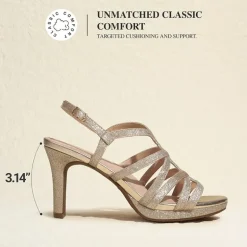 Ascenelle Comfort Platform Stiletto Heel Dress Sandals