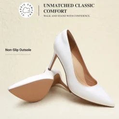 Ascenelle Comfy Pointed Toe Stiletto Heel Chic Pumps