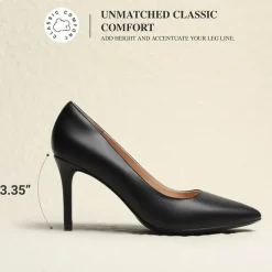 Ascenelle Comfy Pointed Toe Stiletto Heel Chic Pumps