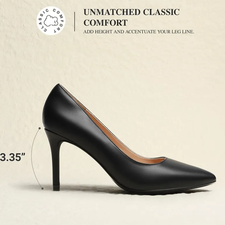 Ascenelle Comfy Pointed Toe Stiletto Heel Chic Pumps