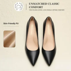 Ascenelle Comfy Pointed Toe Stiletto Heel Chic Pumps