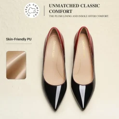 Ascenelle Comfy Pointed Toe Stiletto Heel Chic Pumps