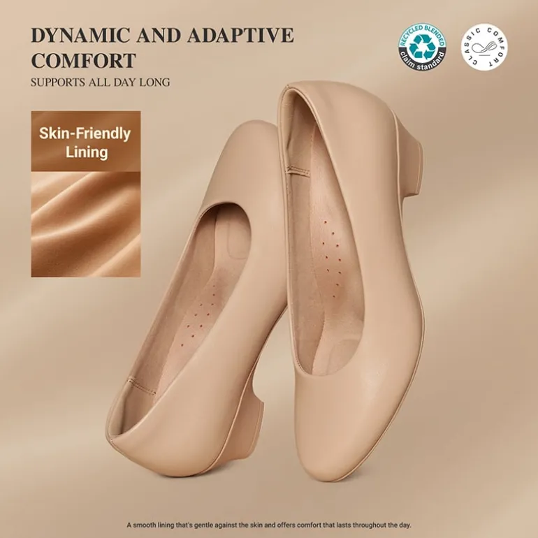 Ascenelle Counsel Round-Toe Low Block Heel Pumps