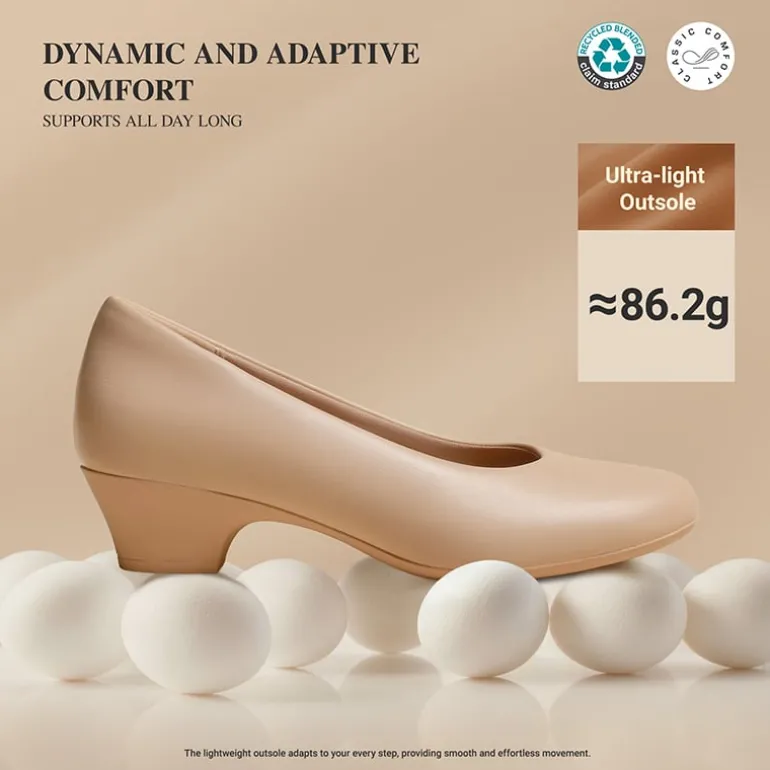 Ascenelle Counsel Round-Toe Low Block Heel Pumps