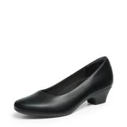 Ascenelle Counsel Round-Toe Low Block Heel Pumps