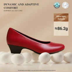 Ascenelle Counsel Round-Toe Low Block Heel Pumps