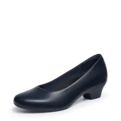 Ascenelle Counsel Round-Toe Low Block Heel Pumps