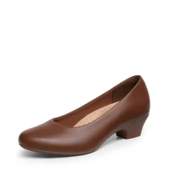 Ascenelle Counsel Round-Toe Low Block Heel Pumps