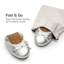 Ascenelle Foldable Bowknot Lightweight Ballet Flats