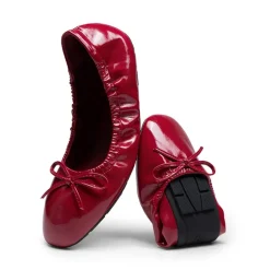 Ascenelle Foldable Square Toe Bow Ballet Flats