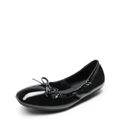 Ascenelle Foldable Square Toe Bow Ballet Flats