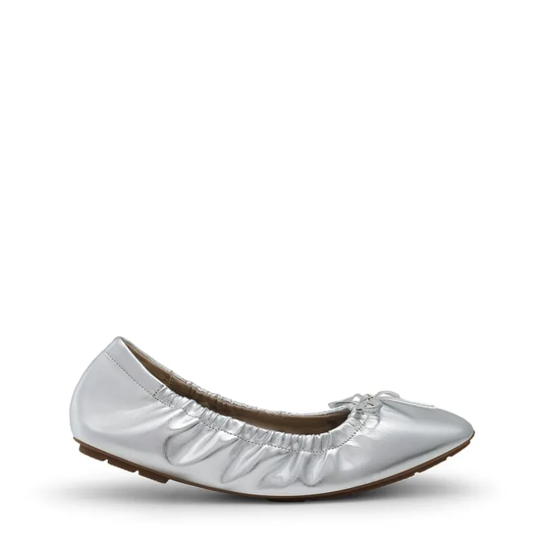 Ascenelle Foldable Square Toe Bow Ballet Flats
