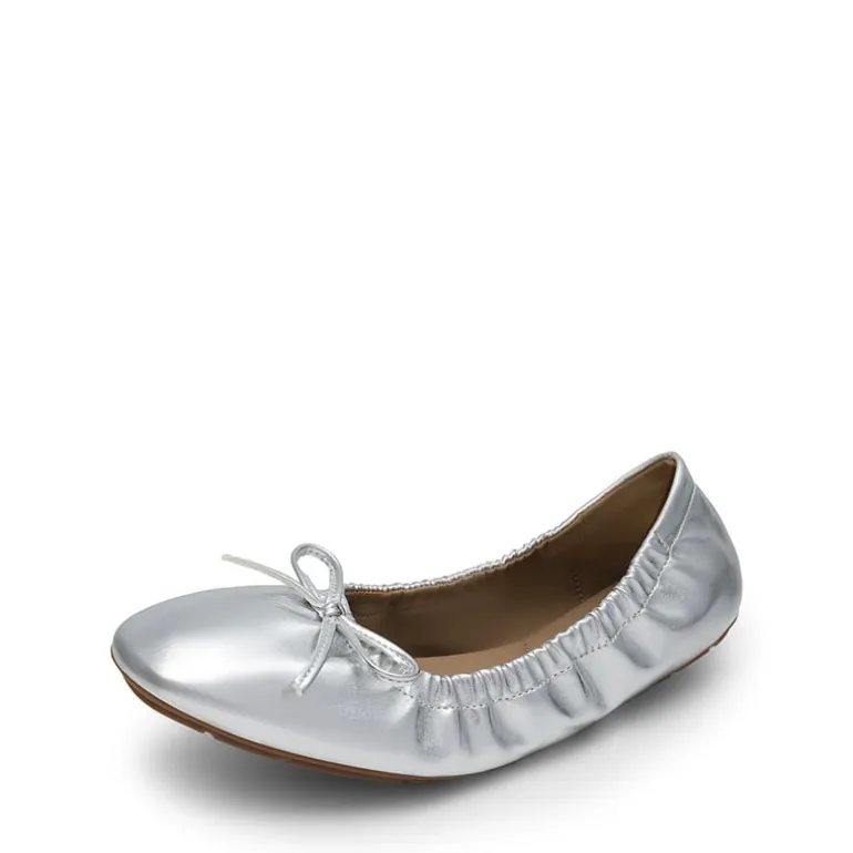 Ascenelle Foldable Square Toe Bow Ballet Flats