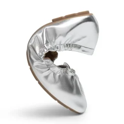 Ascenelle Foldable Square Toe Bow Ballet Flats