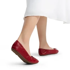 Ascenelle Foldable Square Toe Bow Ballet Flats