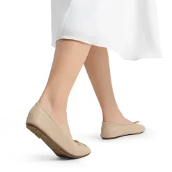 Ascenelle Foldable Square Toe Bow Ballet Flats