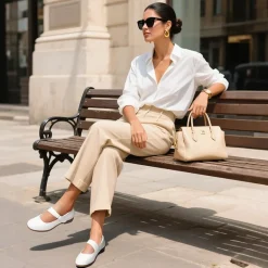 Ascenelle Mary Jane Non-Slip Comfortable Flats - [Josephine]