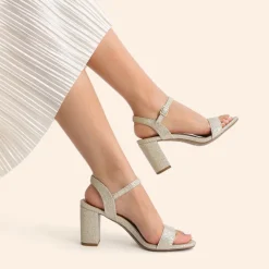 Ascenelle Minimalist Vegan Leather Block Heel Sandals