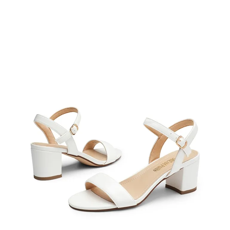 Ascenelle One Strap Open-Toe Chunky Sandals