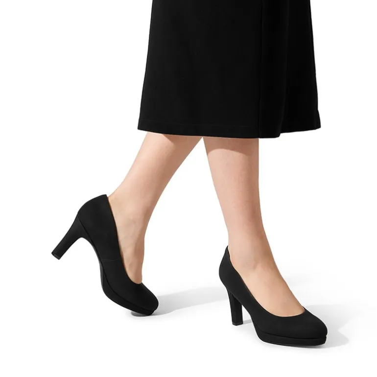 Ascenelle Platform Comfortable Mid Heel Pumps