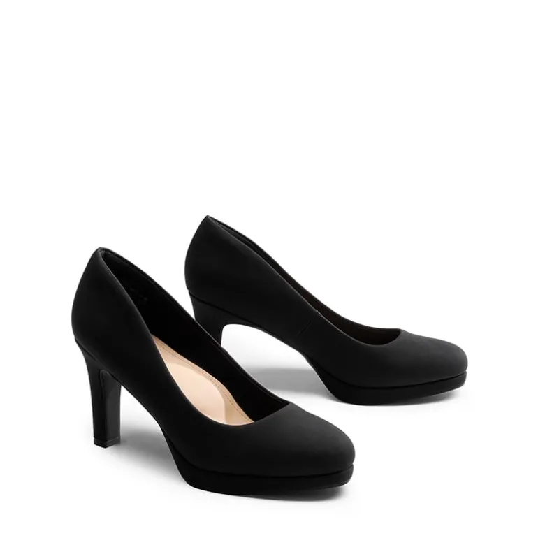 Ascenelle Platform Comfortable Mid Heel Pumps