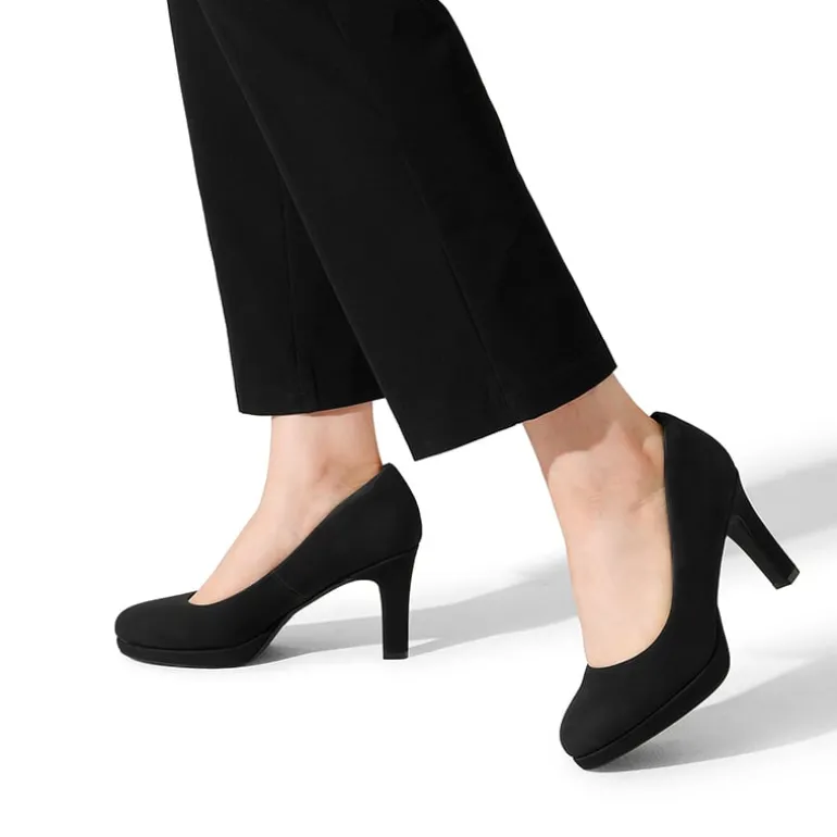 Ascenelle Platform Comfortable Mid Heel Pumps