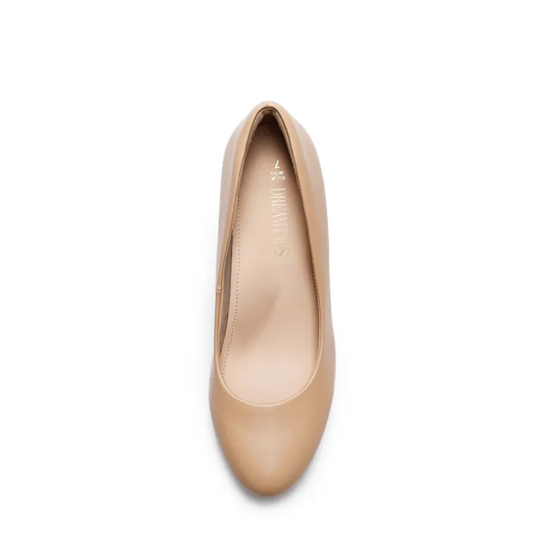 Ascenelle Platform Comfortable Mid Heel Pumps