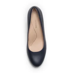 Ascenelle Round-Toe Arch Support Block Heel Pumps