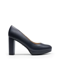 Ascenelle Round-Toe Arch Support Block Heel Pumps