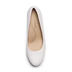Ascenelle Round-Toe Arch Support Block Heel Pumps