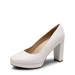 Ascenelle Round-Toe Arch Support Block Heel Pumps