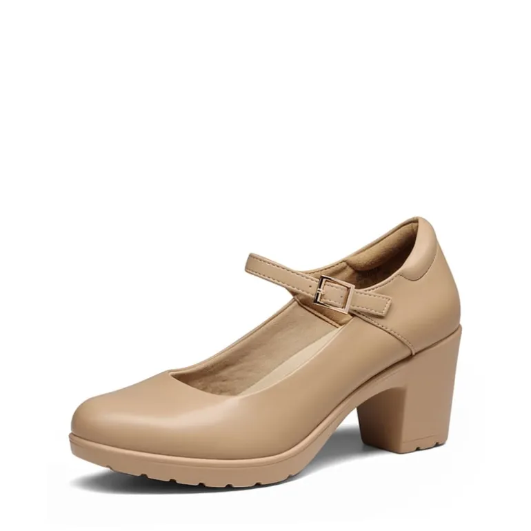 Ascenelle Round Toe Mary Jane Pumps - Edenia