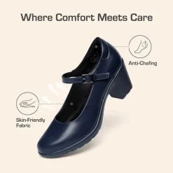 Ascenelle Round Toe Mary Jane Pumps - Edenia