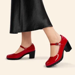 Ascenelle Round Toe Mary Jane Pumps - Edenia