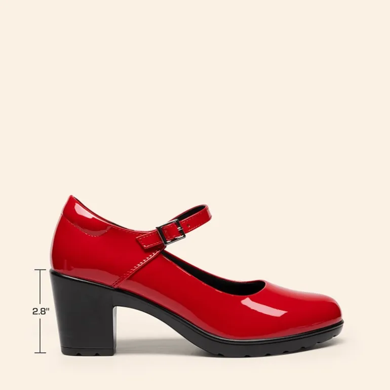 Ascenelle Round Toe Mary Jane Pumps - Edenia
