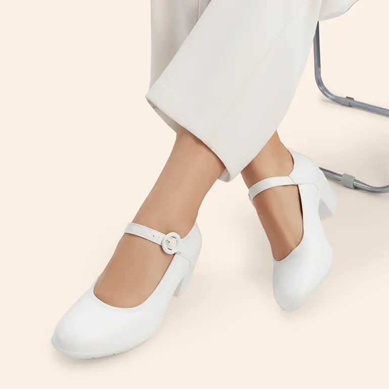 Ascenelle Slip-Resistant Arch Support Mary Jane Pumps