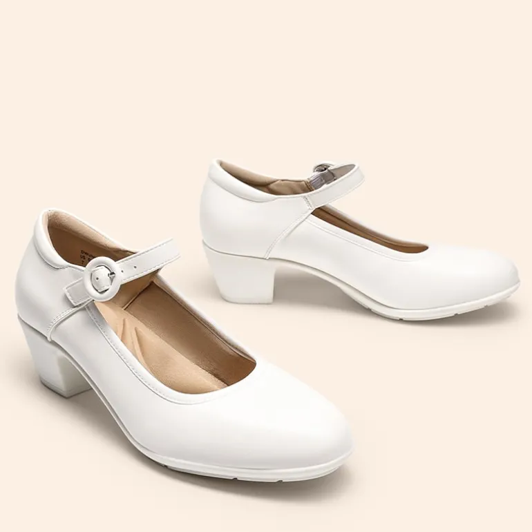 Ascenelle Slip-Resistant Arch Support Mary Jane Pumps