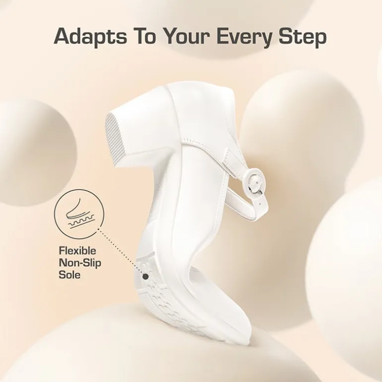Ascenelle Slip-Resistant Arch Support Mary Jane Pumps