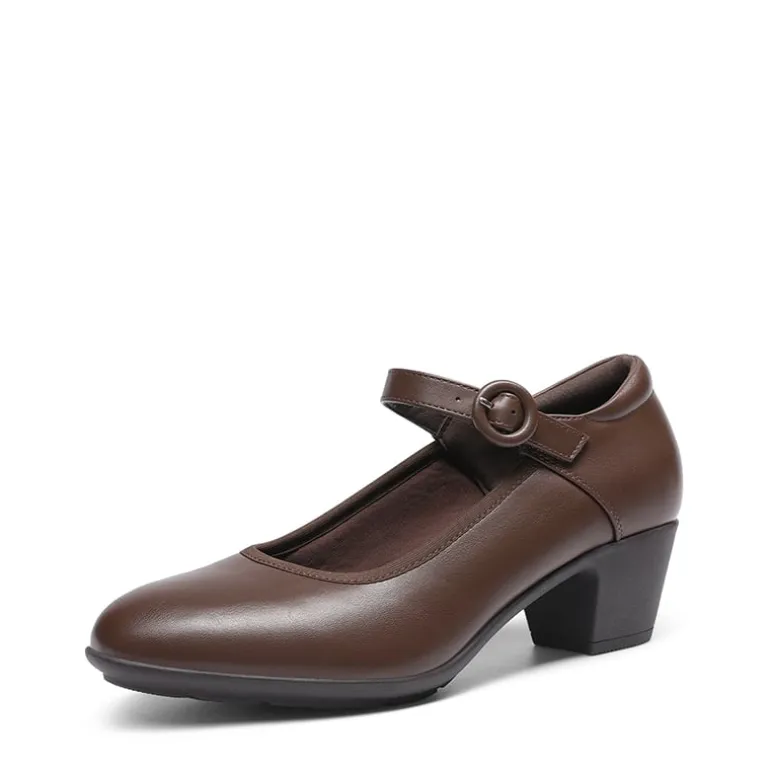 Ascenelle Slip-Resistant Arch Support Mary Jane Pumps