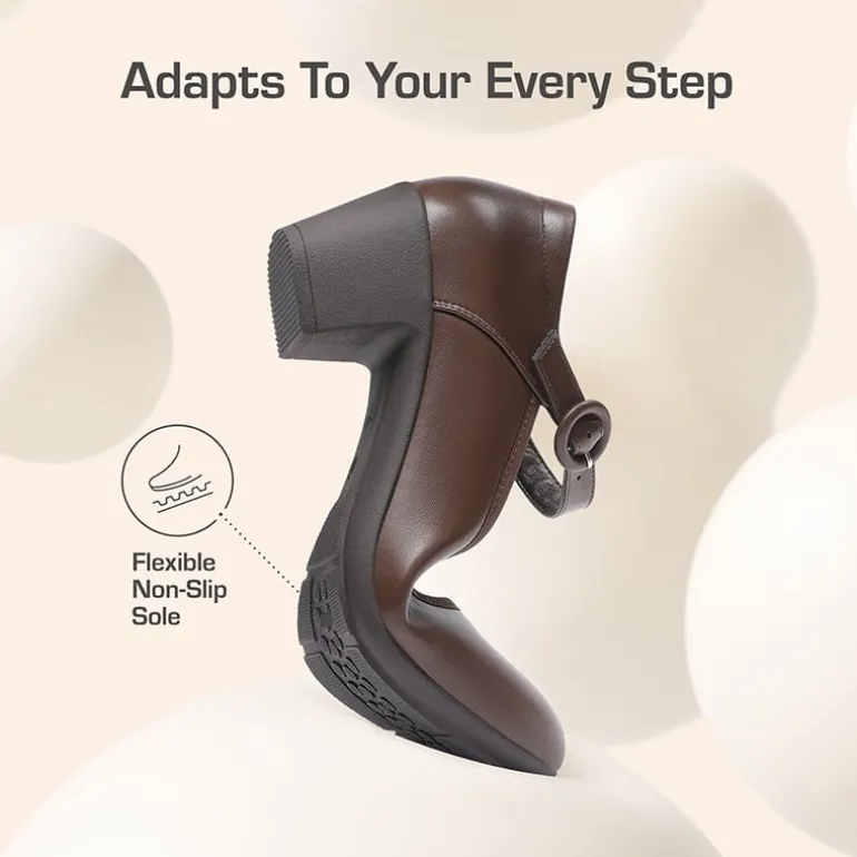 Ascenelle Slip-Resistant Arch Support Mary Jane Pumps